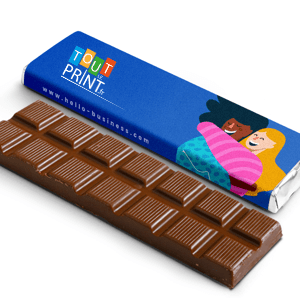 Tablette de chocolat personnalisable et publicitaire