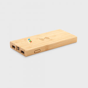 Batteries externes bambou  + chargeur sans fil (Sur Devis) personnalisé - Batterie externe