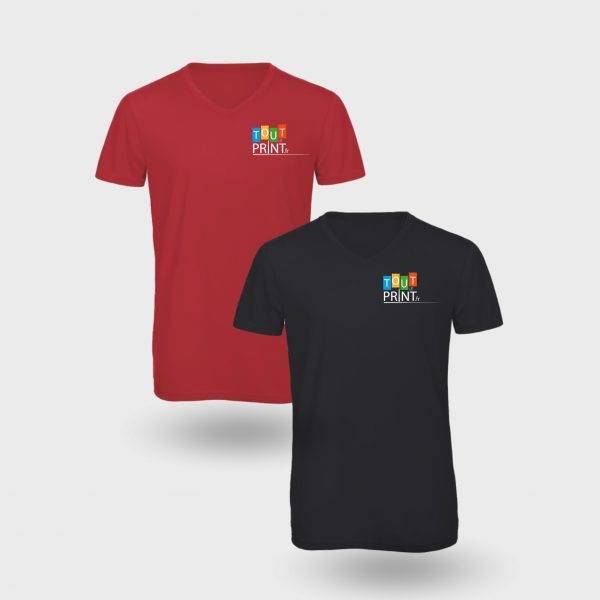 Budget Light T-shirt à col en V personnalisé - Tee Shirts