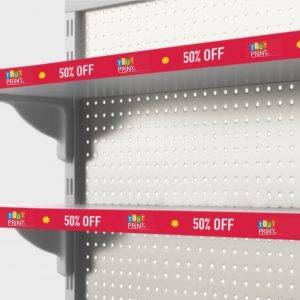 Languettes étagères de rayon personnalisé - Adhesifs petits formats