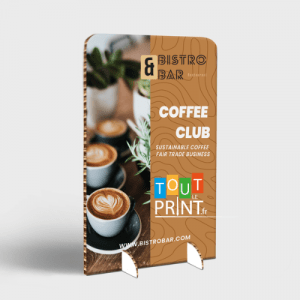PLV en carton recyclé personnalisé - Stand publicitaire et personnalisé