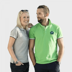 Polo basique à rayures sur col et manches personnalisé - Polos