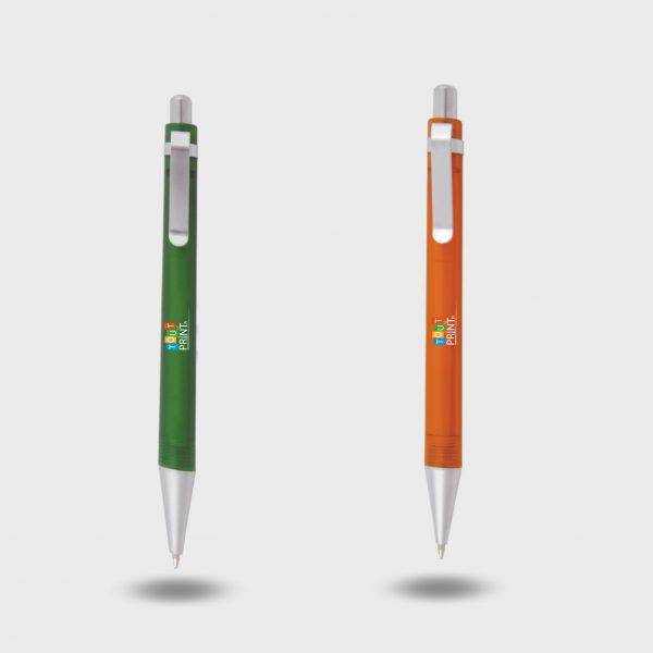 Stylo à bille couleurs avec clip personnalisé - Stylos