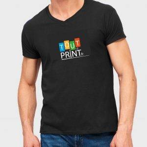 T-shirt basique col V personnalisé - Tee Shirts