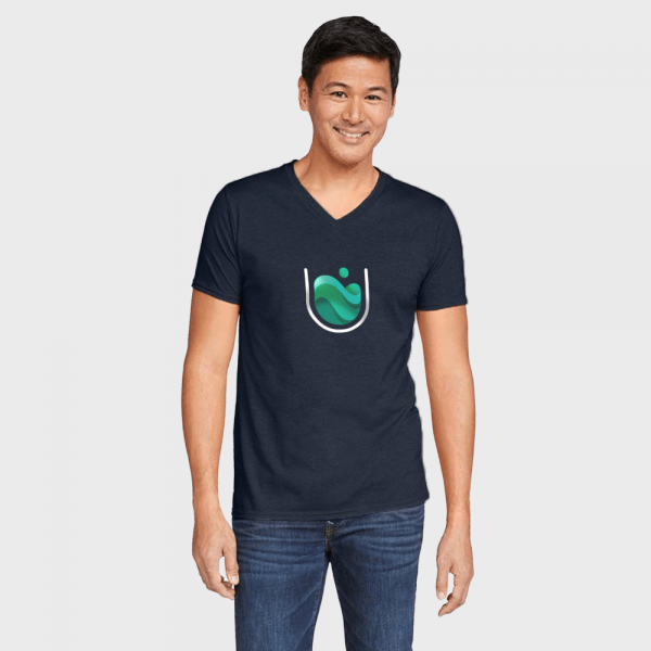 T-shirt semi-ajusté col V homme personnalisé - Tee Shirts