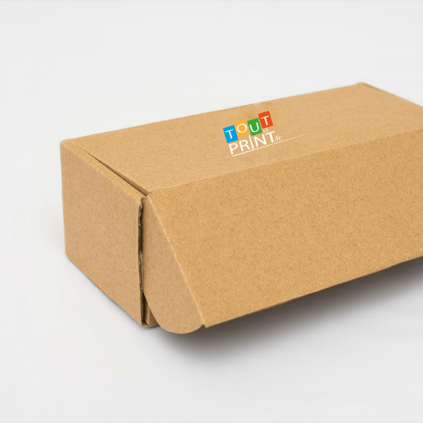 Boîte d'expédition avec logo et bande auto-adhésive personnalisé - Emballage