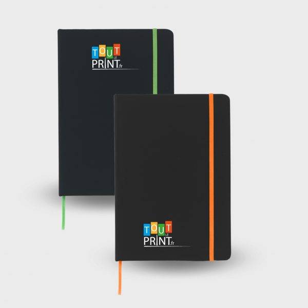 Carnet A5 noir personnalisé - Carnets