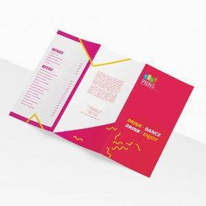 Cartes de menu pour restaurant à pli roulé personnalisé - Objets Publicitaires