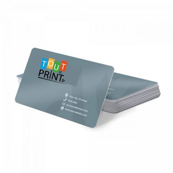 Cartes de visite en PVC avec finitions exclusives personnalisé - Carte de visite plastique