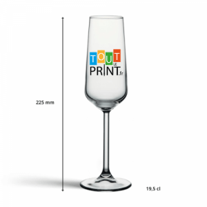 Flûtes à champagne 19.5 cl personnalisé - Objets Publicitaires