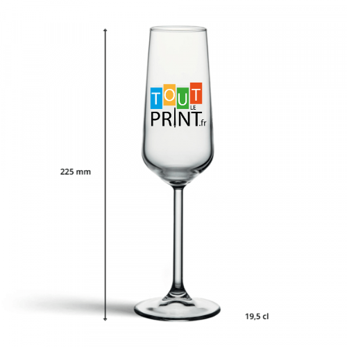 Flûtes à champagne 19.5 cl personnalisé - Objets Publicitaires