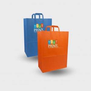 Sacs en papier à anses plates personnalisé - Sacs