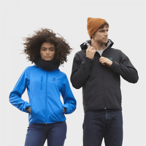 Veste softshell basique à capuche personnalisé - Doudoune veste polaire