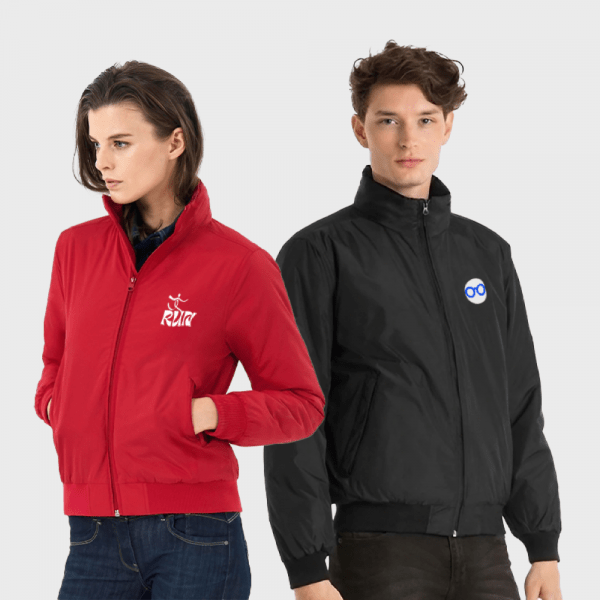 Vestes bomber à col rond personnalisé - Doudoune veste polaire