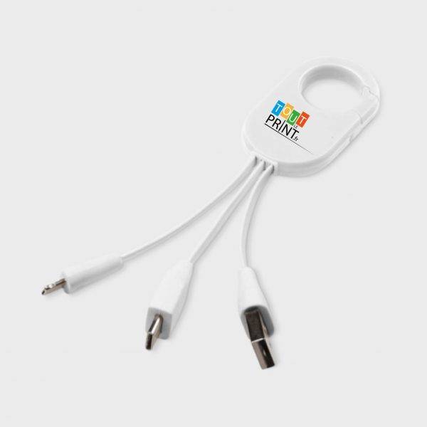Câble de recharge 3-en-1 Troop personnalisé - Cable de recharge