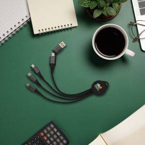 Câble de recharge 6-en-1 Terra RCS Aluminium recyclé personnalisé - Cable de recharge