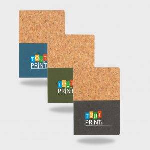 Carnet A5 couverture en liège et kraft personnalisé - Serviettes et couvertures