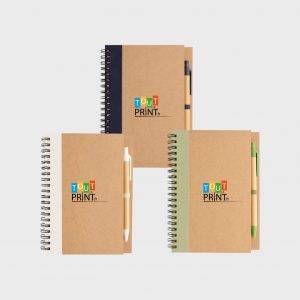 Carnet de notes kraft spirale personnalisé - Carnets