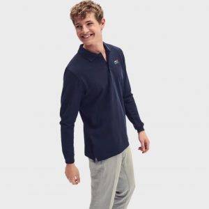 Polo manches longues premium Fruit of the Loom personnalisé - Polos