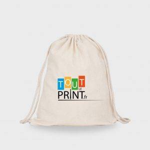 Sac à cordon coton bio personnalisé - Objets Publicitaires