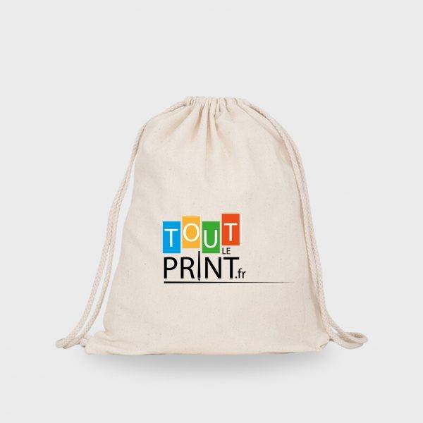 Sac à cordon coton bio personnalisé - Objets Publicitaires