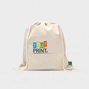 Sac à cordon en chanvre personnalisé - Objets Publicitaires