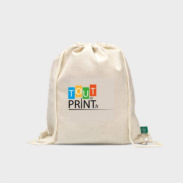 Sac à cordon en chanvre personnalisé - Objets Publicitaires
