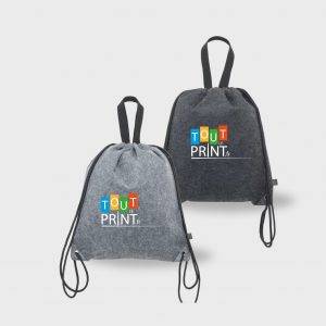 Sac à cordon en feutre RPET personnalisé - Objets Publicitaires