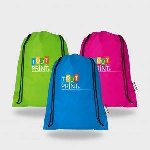 Sac à cordon RPET personnalisé - Objets Publicitaires
