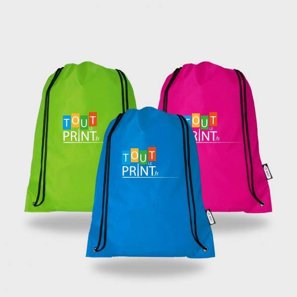 Sac à cordon RPET personnalisé - Objets Publicitaires