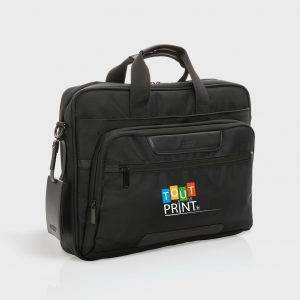 Sacoche ordinateur Swiss Peak rPET AWARE™ Voyager personnalisé - Objets Publicitaires