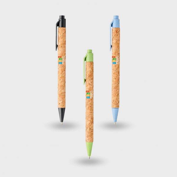 Stylo à bille en paille de blé de cork personnalisé - Stylos