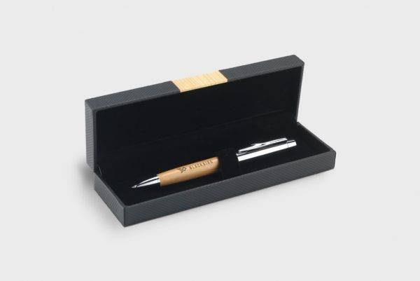Stylo bambou avec boitier personnalisé - Stylos