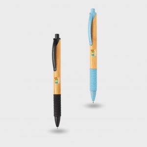Stylo en bambou et paille de blé personnalisé - Stylos