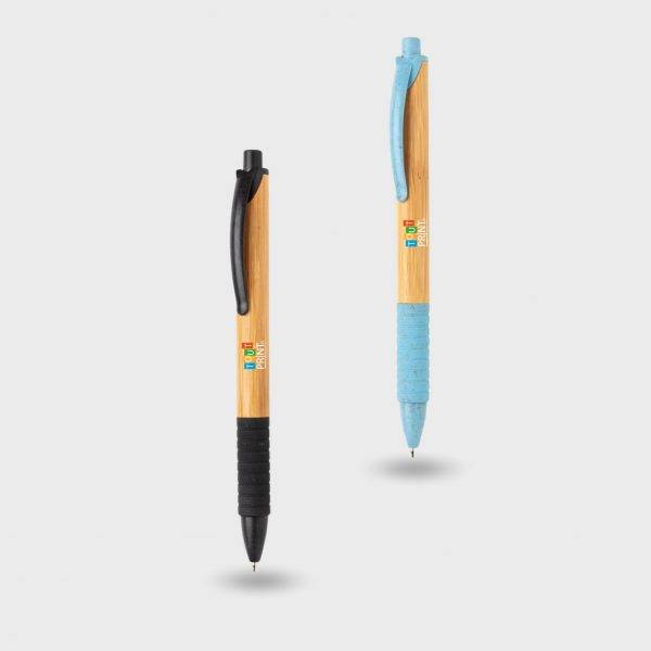 Stylo en bambou et paille de blé personnalisé - Stylos
