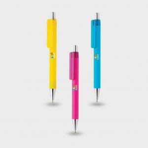Stylo en plastique avec clip translucide personnalisé - Stylos