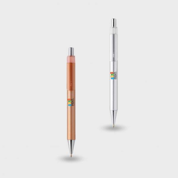 Stylo métallique avec clip translucide personnalisé - Stylos