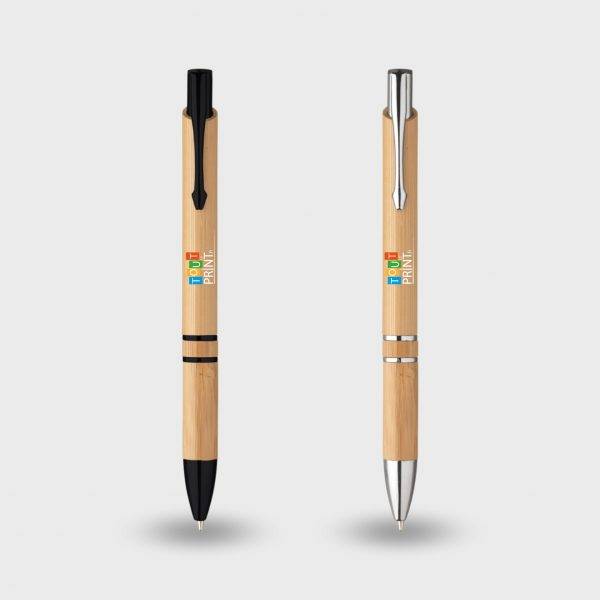 Stylo rétractable Bambou personnalisé - Stylos