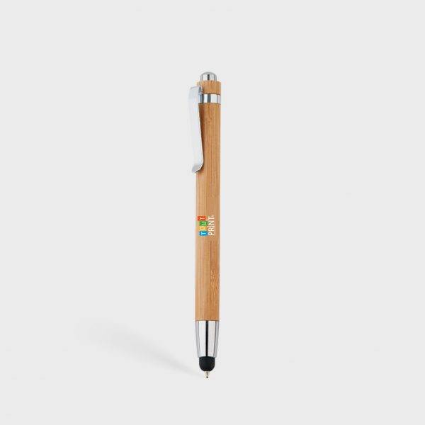 Stylo tactile en bambou personnalisé - Stylos