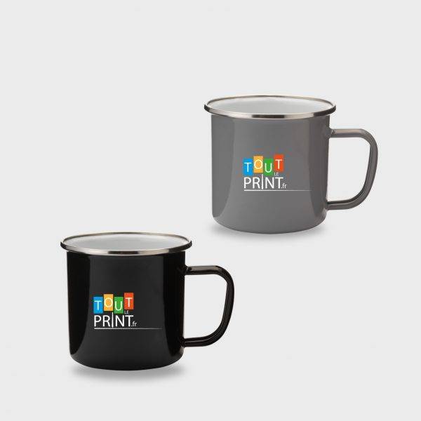 Tasse émaillée argent rétro personnalisé - Tasses et gobelets