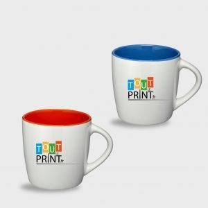 Tasse en céramique Aztec 340ml avec intérieur coloré personnalisé - Tasses et gobelets