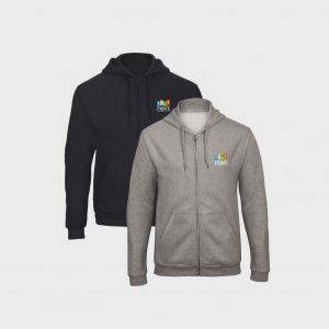 Veste à capuche zippé budget B&C personnalisé - Doudoune veste polaire