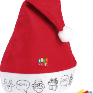 Bonnet de noël en feutre personnalisable et publicitaire