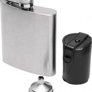 objet pubicitaire et goodies Flasque, argenté/noir