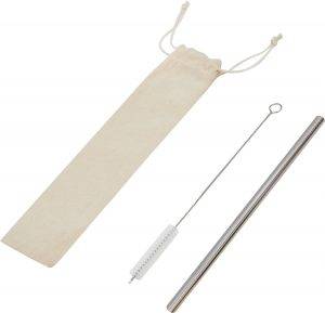 objet pubicitaire et goodies Paille en acier inoxydable, argenté