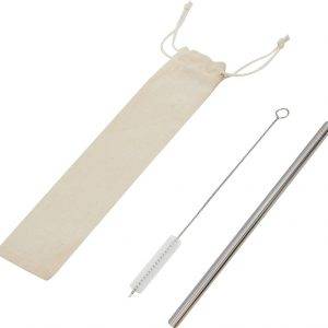 objet pubicitaire et goodies Paille en acier inoxydable, argenté