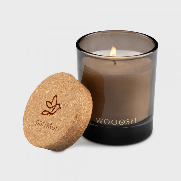 Bougie parfumée Wooosh aux herbes vertes personnalisé - Bougies et lumières