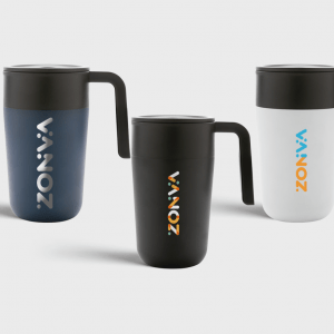 Tasse en acier inoxydable et PP recyclé GRS avec poignée
