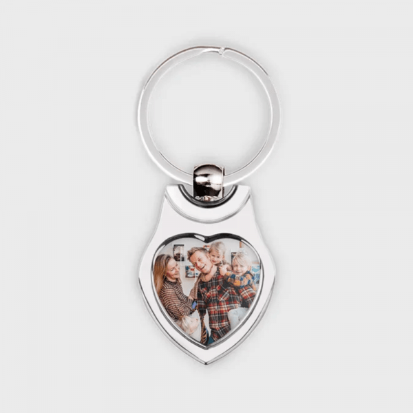 Porte-clefs en acier inoxydable en forme de coeur personnalisé - Accessoires