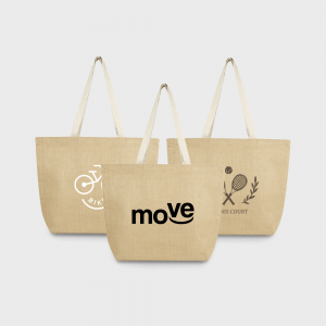 Sac fourre-tout en jute, 300 g/m² personnalisé - Objets Publicitaires